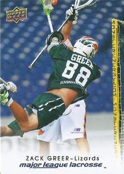 2010 Upper Deck Major League Lacrosse #59 Zack Greer Front